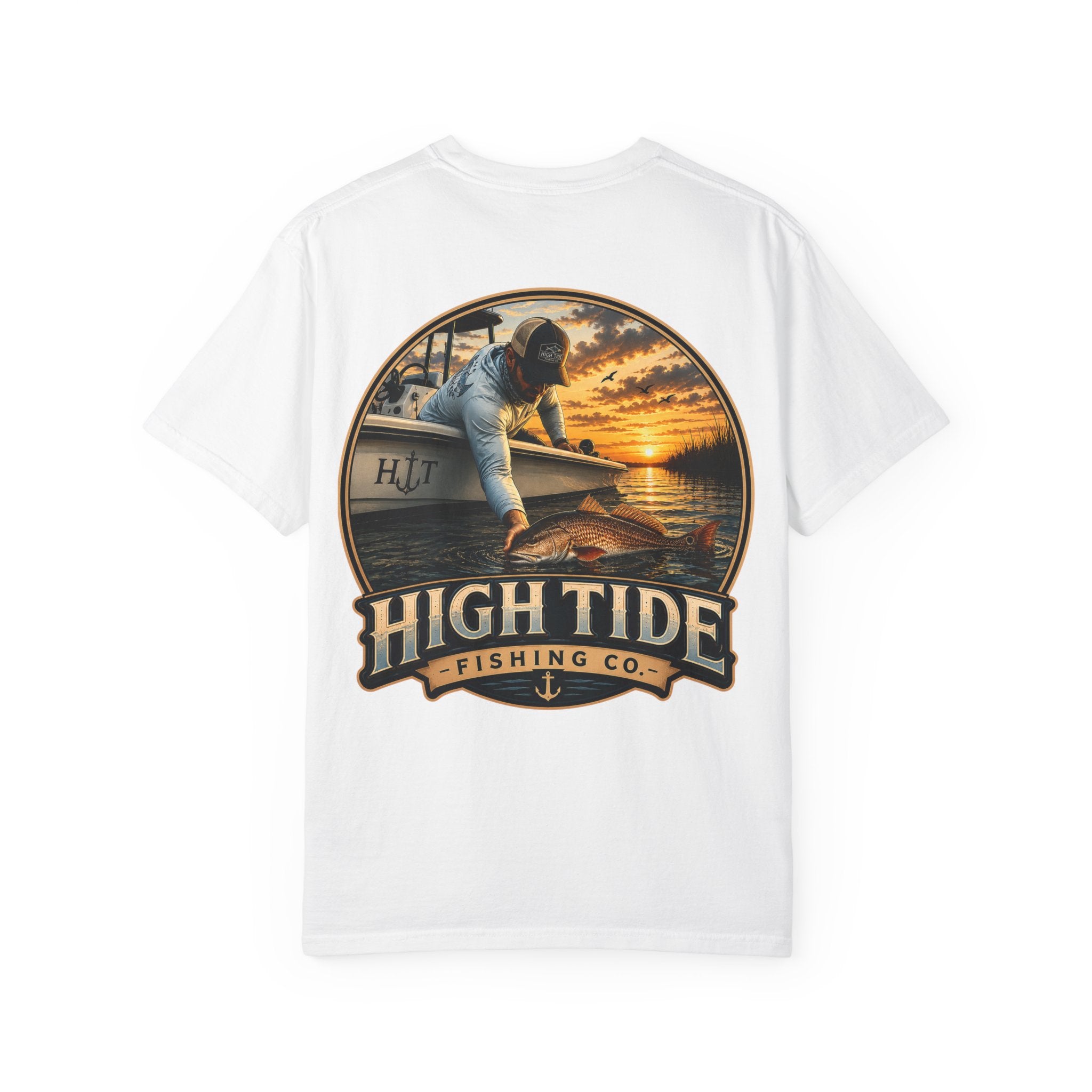 Unisex Garment-dyed redfish release tee