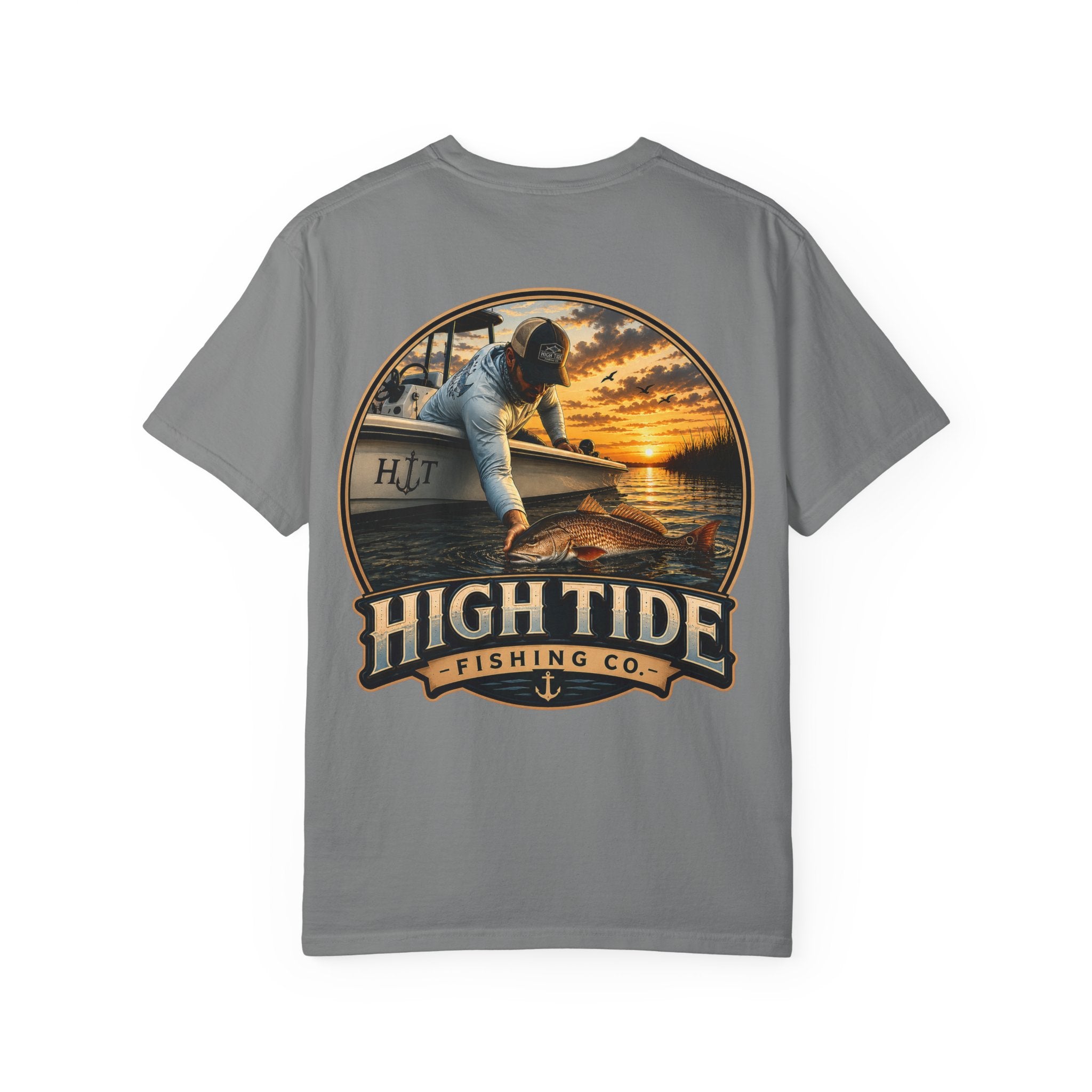 Unisex Garment-dyed redfish release tee